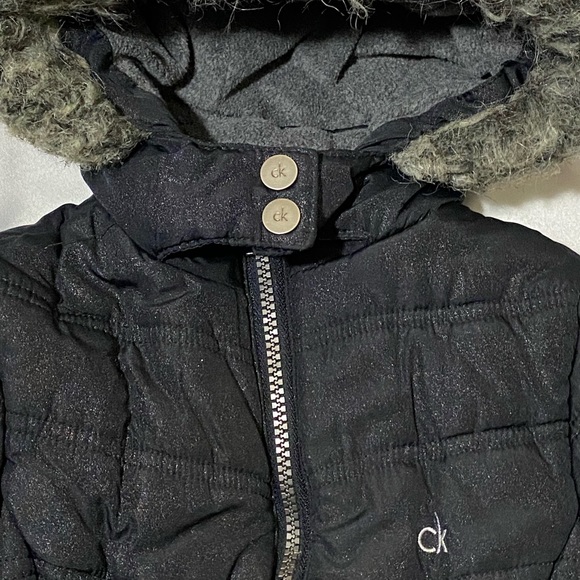 Little Girls Calvin Klein Winter Coat - Picture 8 of 14